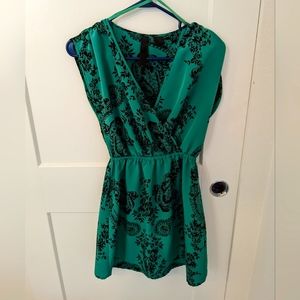 Paisley Green Dress - Size S